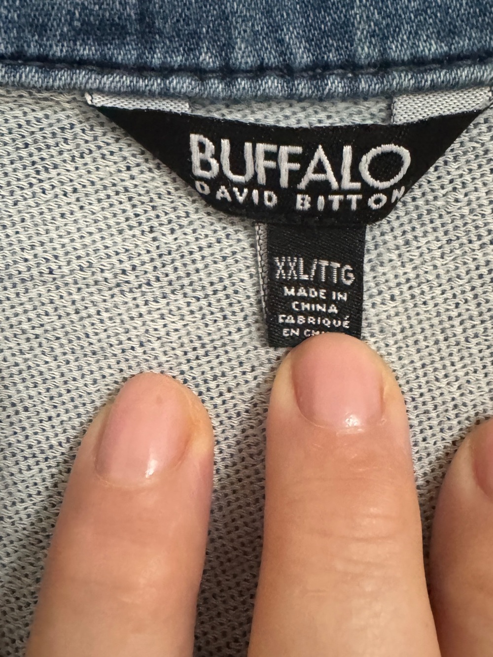 Buffalo David Bitton White and Blue French terri Denim Jacket Duo - Picture 6 of 8